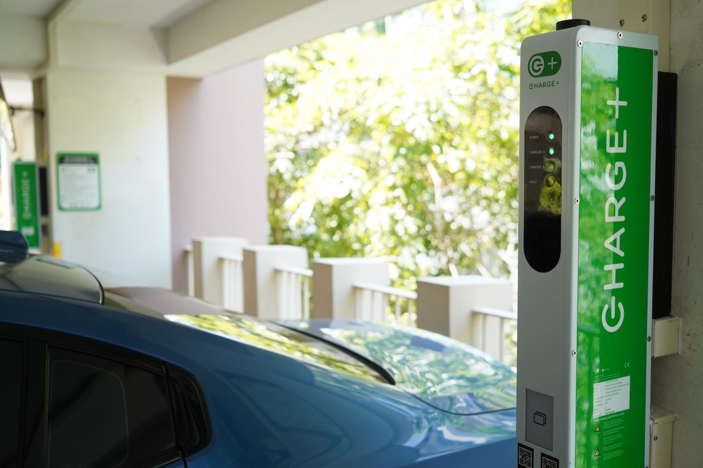 EV charger in Singapore car park